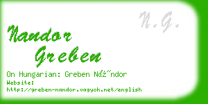 nandor greben business card